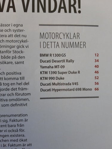 Bike nr 3 2024: Ducati DesertX Rally, Yamaha MT-09, KTM 1390 Super Duke R
