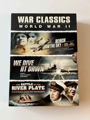 War classics WW 2 (3 filmer). Beg. 3-disc DVD-box