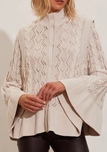 Odd Molly beige kofta/ poncho storlek 2(3/4)