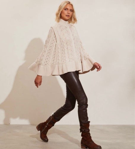 Odd Molly beige kofta/ poncho storlek 2(3/4)