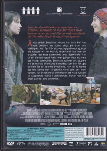 DVD / The Science Of Sleep / Charlotte Gainsbourg, Gael García B. / Nära Nyskick