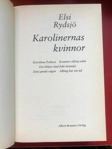 KAROLINERNAS KVINNOR Elsi Rydsjö 2003