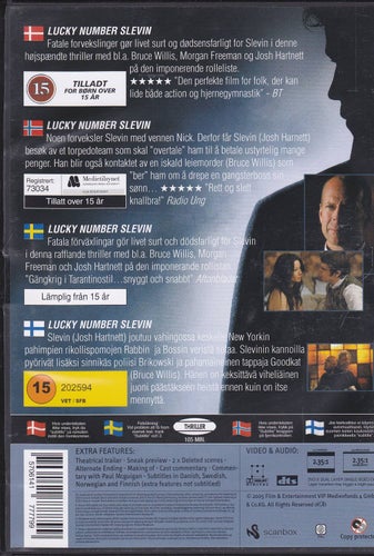 DVD / Lucky Number Slevin / Bruce Willis, Morgan Freeman / Nära nyskick