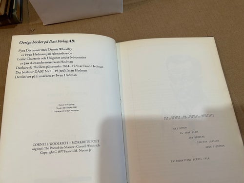 Cornell Woolrich - mörkrets poet.av Francis M. Nevins Jr. bok, SM