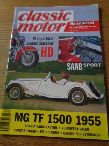Classic Motor nr10 1992 Saab Sport, MG TF 1500,