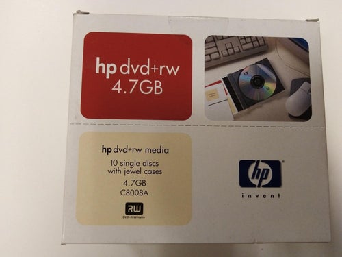 HP DVD-R 4.7GB. 10 single discs with jewel case. 10 st CD med jewel case