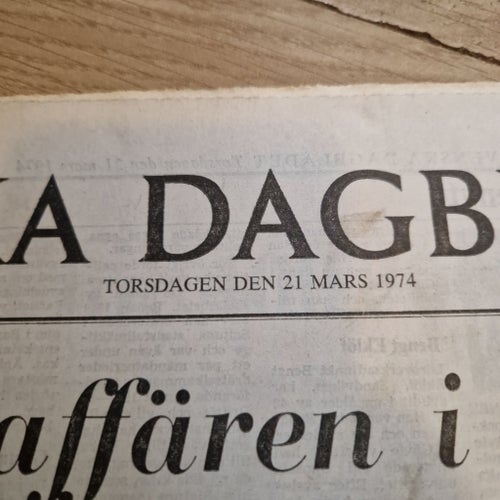 Svenska Dagbladet från 21 mars 1974
