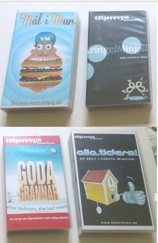 VHS Täljerevyn revy Södertälje 1998 1999 2000 2001 lokalrevy