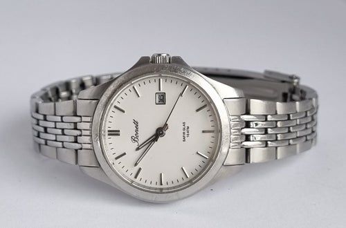 Danish 1990-tals BONETT Sapphire 10ATM White Dial Women's Quartz Watch