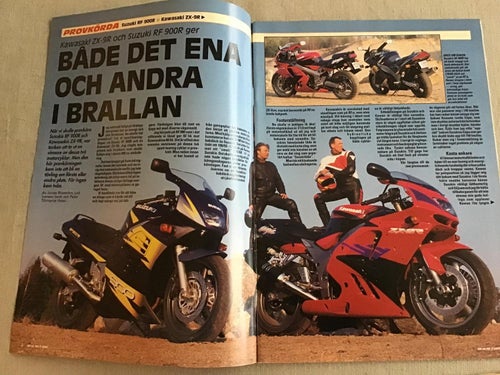 ALLT OM MC NR 5 1996 BÅGEN MC VÄSTERÅS,KAWASAKI ZX,YAMAHA XJ,TRIUMPH,HD,