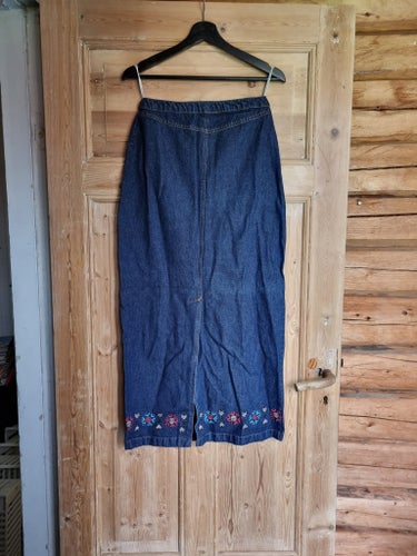 Connect blå kjol, storlek 36 jeans Jeanskjol