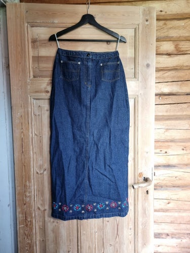 Connect blå kjol, storlek 36 jeans Jeanskjol