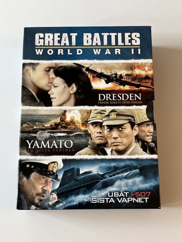 Great battles WW 2 (3 filmer). Beg. 3-disc DVD-box