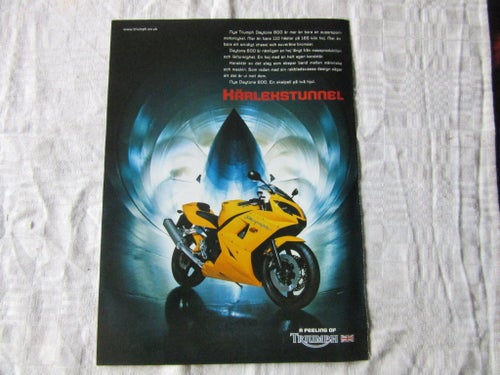 Triumph Daytona 600 2003 reklam annons
