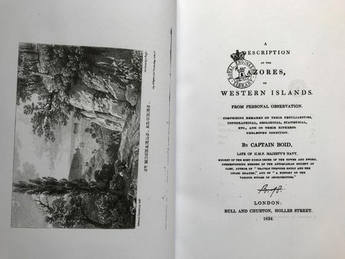 A DESCRIPTION OF THE AZORES, OR WESTERN ISLANDS Edward Boyd Faksimil från 1835
