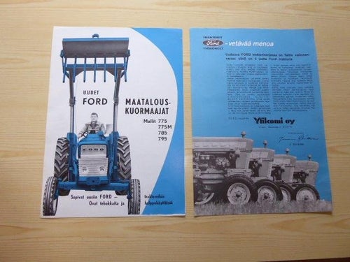 Ford traktor originalbroschyr på finska