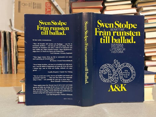 Från runsten till ballad av Sven Stolpe. Bok. Very Fine plus