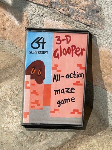 3-D Glooper - C64 Supersoft kassettband