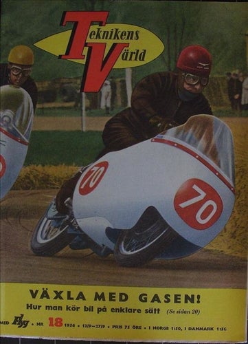 TEKNIKENS VÄRLD 1956/18.BMW R26.Lansen.Perkins Diesel.Austin Healy.Triumph