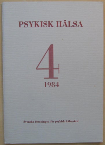 Psykisk Hälsa nr 4, 1984 (sfph)