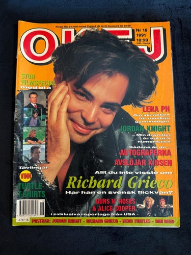 Tidningen OKEJ ! Nr 16 - 1991 , MED POSTERS !
