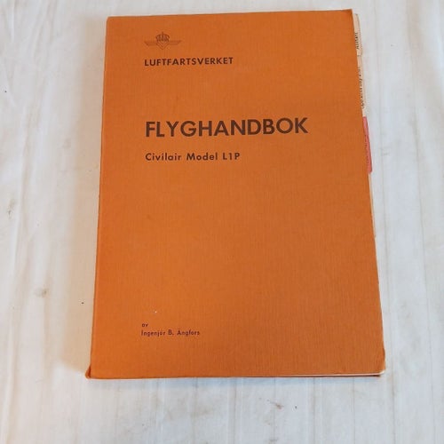 Flyghandbok CivilAir Model L1P - Ingeniör B. Angfors - 1968