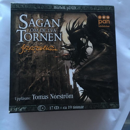 Ljudbok. Sagan om de två tornen Tolkien. 17 cd 19 timmars speltid