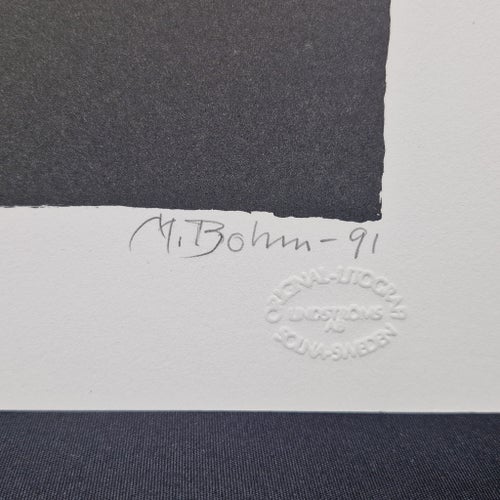 Märta Bohm - Litografi 20/200 - "Geometriska former" - Konst