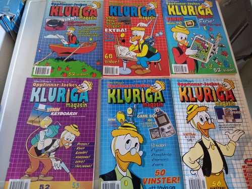 6 Nr Oppfinnar-Jockes Kluriga Magasin år 1999 - 2001