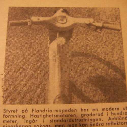 Nytest av moped Flandria Iris från 1959