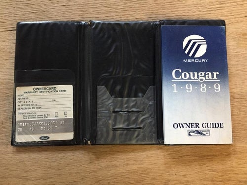 1989 Mercury Cougar Owner Guide