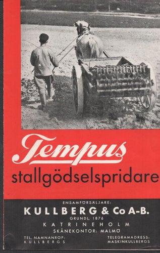 Broschyr Tempus stallgödselspridare Kullberg & Co