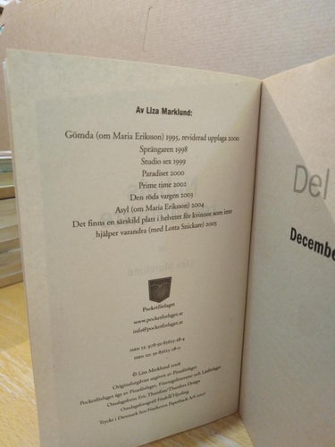 Nobels testamente Liza Marklund. Bok. Very Fine. BM