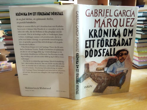 Krönika om ett förebådat dödsfall av Gabriel Garcia Marquez. Bok. Very Fine plus