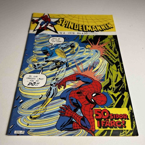 Spindelmannen nr 4 1978, toppex! VF
