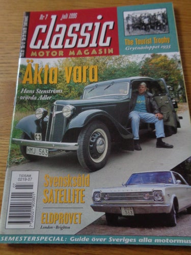 Classic Motor nr7 1996 Plymouth Satellite 1966,Nordbergs Vagnfabrik,Adler Trumpf