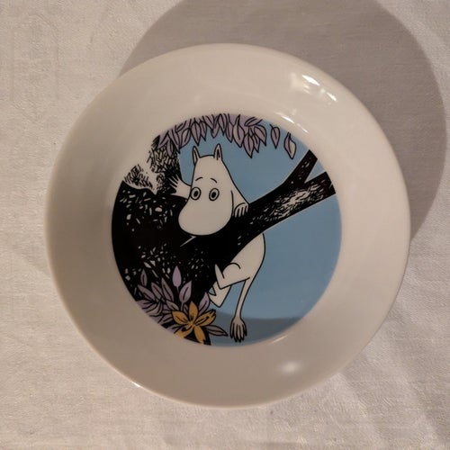 Ny Moomin Arabia Mumin tefat 15 cm Vänner för alltid - Friends Forever 80-år