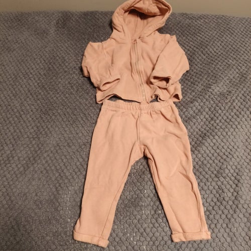 Rosa Set med Hoodie och Byxor, Storlek 80cl