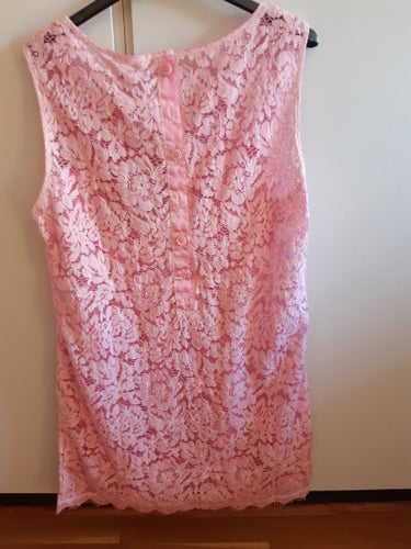 Rosa spetsklänning, tunika, sommar S