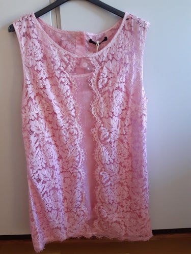 Rosa spetsklänning, tunika, sommar S