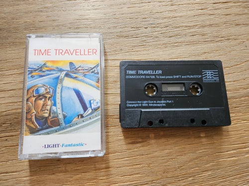 C64: TIME TRAVELLER - COMMODORE 64 - LIGHT GUN - MINDSCAPE - SPEL [Testad] -1989