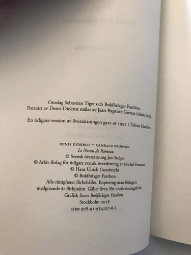 RAMEAUS BRORSON Denis Diderot 2018