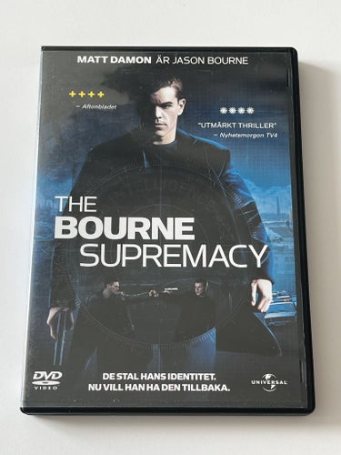 The Bourne supremacy (Matt Damon, 2004). Beg. DVD