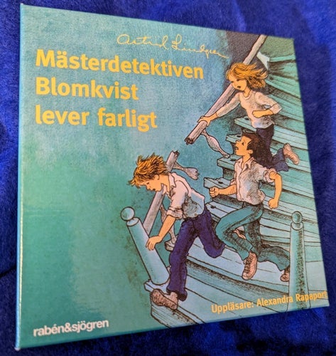 Astrid Lindgren: Mästerdetektiven Blomkvist lever farligt -Rapaport - ljudbok CD
