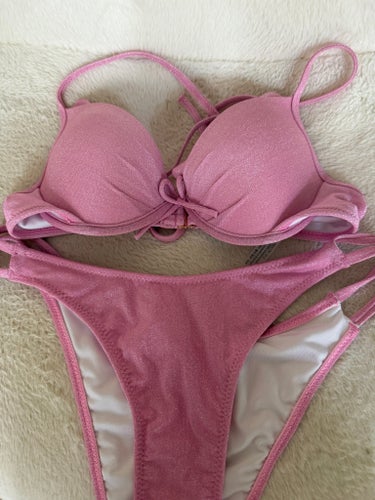 Victoria's Secret Rosa Glitter Bikini 32A/A70