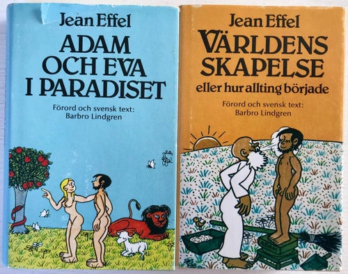 ADAM OCH EVA I PARADISET + VÄRLDENS SKAPELSE Jean Effel 1980