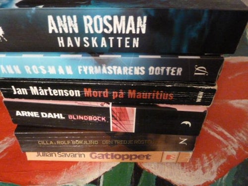BOK, 6 STYCKEN POCKET BÖCKER, SAVARIN, BÖRJLIND, DAHL, MÅRTENSON, MM