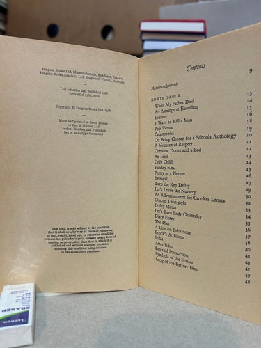 Penguin Modern Poets 8 Edwin Brock, Geoffrey Hill, Stevie Smith VG