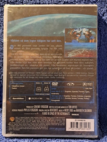 IMAX Den Blå Planeten DVD. NY INPLASTAD. Svensk Text.