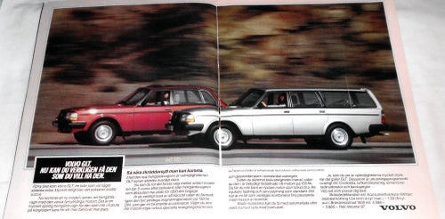VOLVO 244, 245 GLT, REKLAM STOR TIDNINGSANNONS 1980
